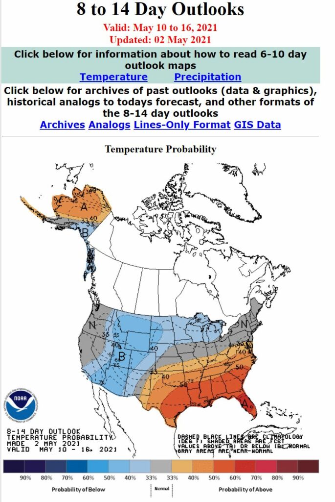 8 to 14 day outlook map